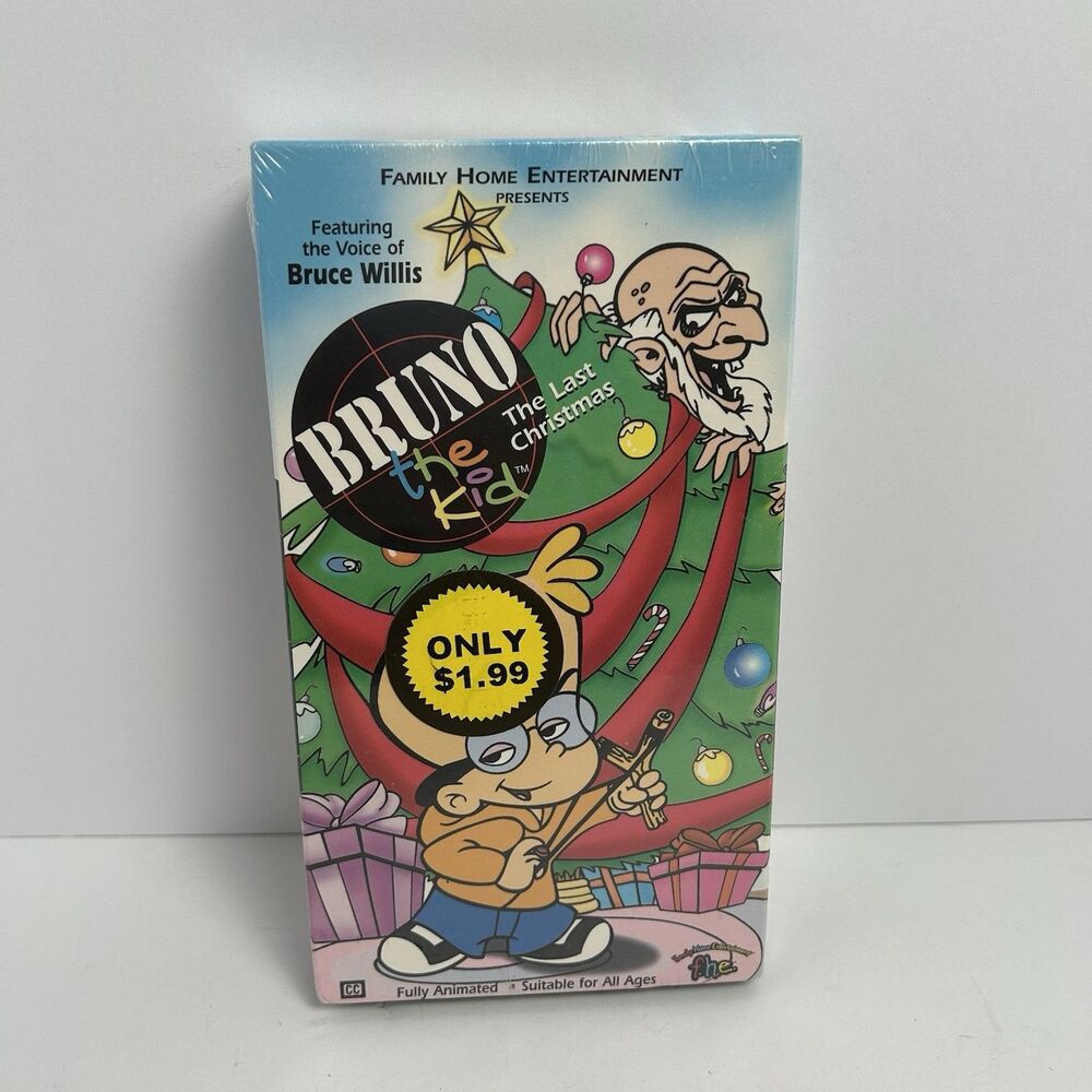 Bruno the Kid: The Last Christmas (VHS, 1997) Rare Bruce Willis